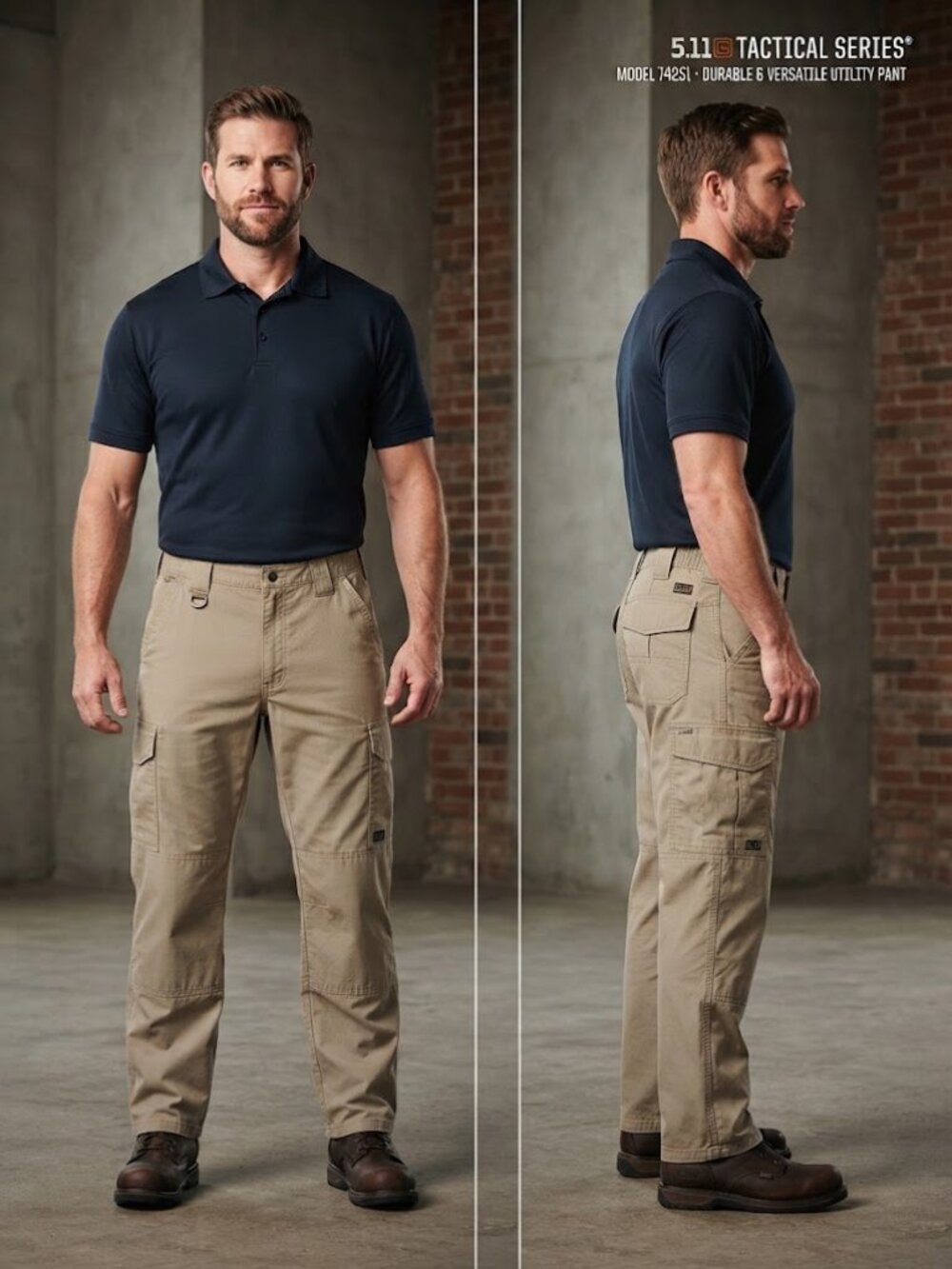 5.11 Tactical Series Men's Cargo Pants Tan Beige Cotton Style 74251 Size 40x30